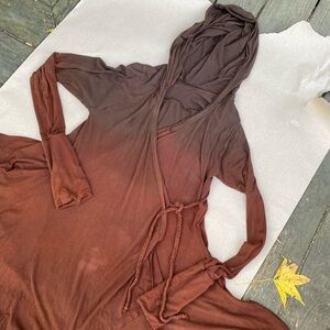 Ombré brown burgundy butterfly cardigan from rabbits path